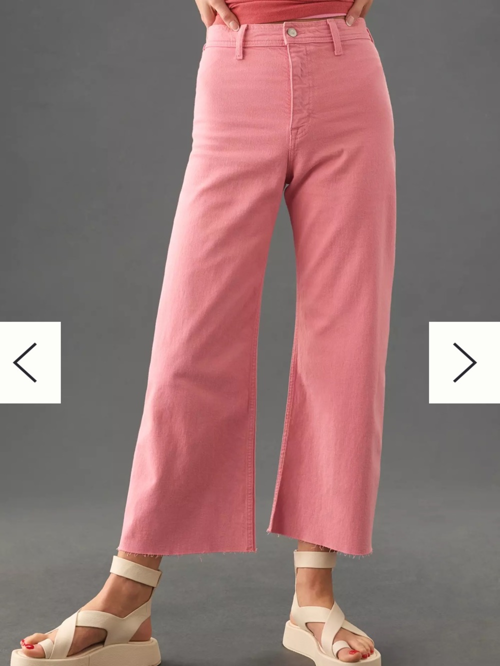 Pistola Penny High-Rise
Wide-Leg Crop Jeans Flamingo Size 25.